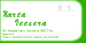 marta vecsera business card